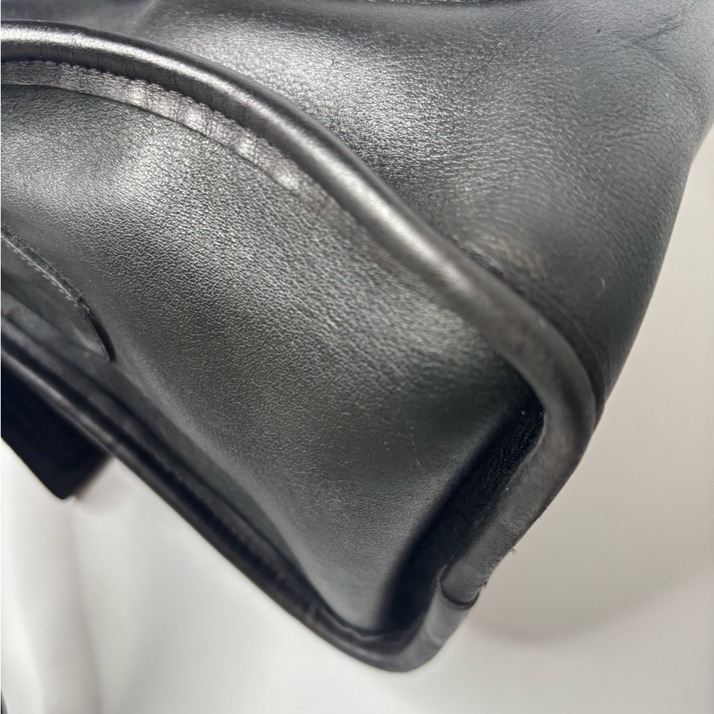Coach Black Leather Satchel with Brass Hardware - Picture 7 of 12